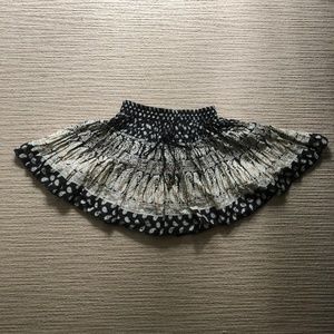 Band of Gypsies Printed Paisley Mini Skirt Ruffled